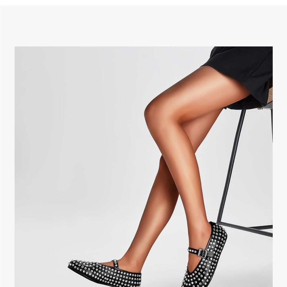 Elegant Black Studded Loafers - Picture 6 of 8